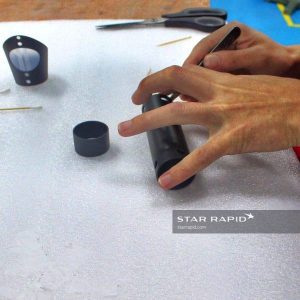 Hand finishing of vacuum casted parts